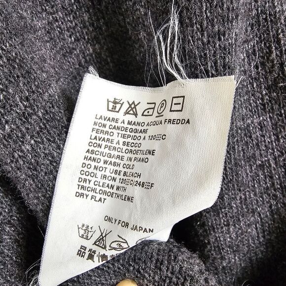 Weekend MaxMara Longline Wool Blend Hooded Cardigan in Charcoal - Size S - Picture 11 of 11